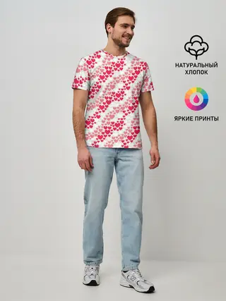 Мужская базовая футболка / Волны Любви