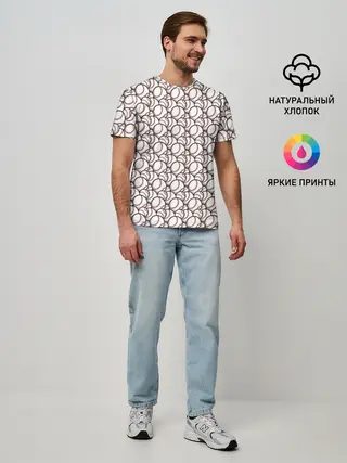 Мужская базовая футболка / Бейсбольные Мячи