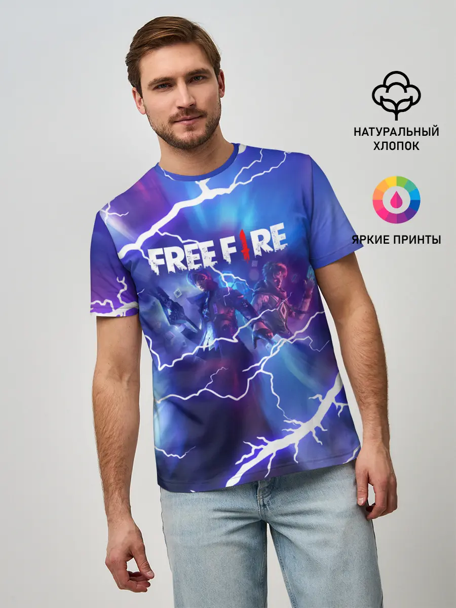 Мужская базовая футболка / FREEFIRE | КОРОЛЕВСКАЯ БИТВА