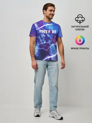 Мужская базовая футболка / FREEFIRE | КОРОЛЕВСКАЯ БИТВА