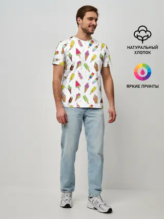 Мужская базовая футболка / Летний MIX