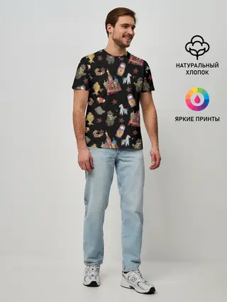 Мужская базовая футболка / Москва символика