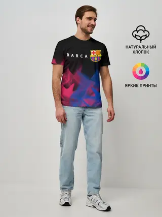 Мужская базовая футболка / BARCELONA / БАРСЕЛОНА