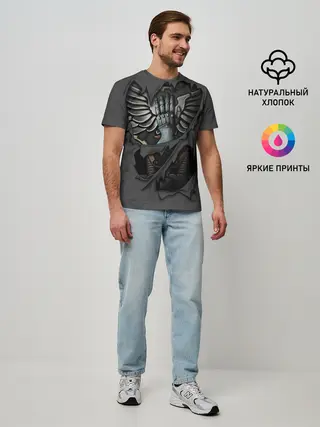 Мужская базовая футболка / Железные Руки Броня