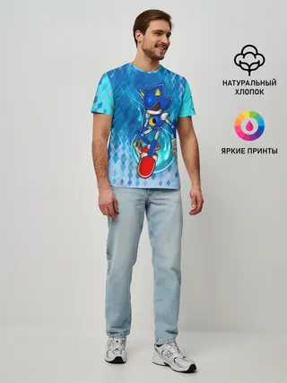 Мужская базовая футболка / Metal Sonic
