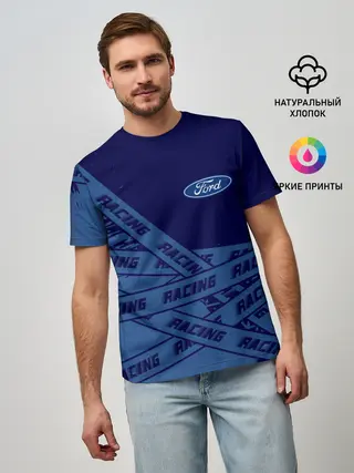 Мужская базовая футболка / Форд - Racing