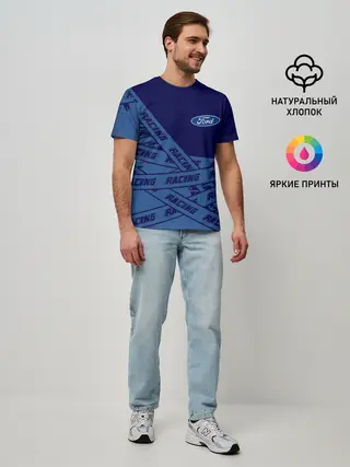 Мужская базовая футболка / Форд - Racing