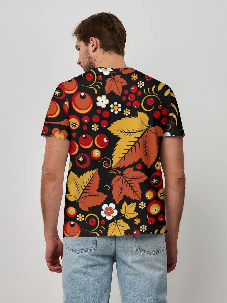 Мужская базовая футболка / ХОХЛОМА