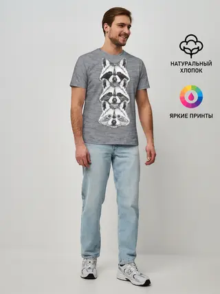 Мужская базовая футболка / Еноты