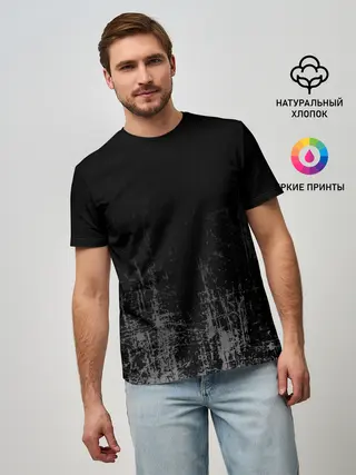 Мужская базовая футболка / Black Grunge