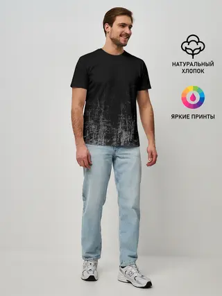 Мужская базовая футболка / Black Grunge