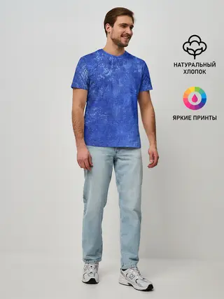 Мужская базовая футболка / Ночная синева