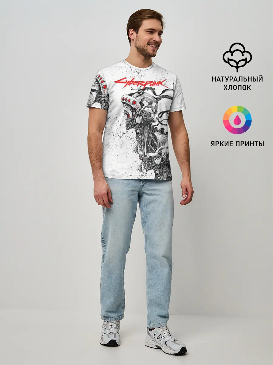 Мужская базовая футболка / CYBERPUNK 2077