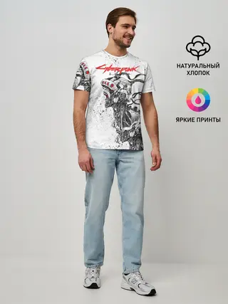 Мужская базовая футболка / CYBERPUNK 2077