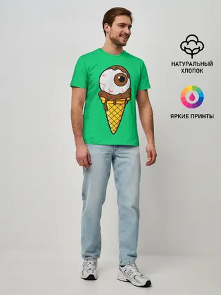 Мужская базовая футболка / Мороженое с глазом