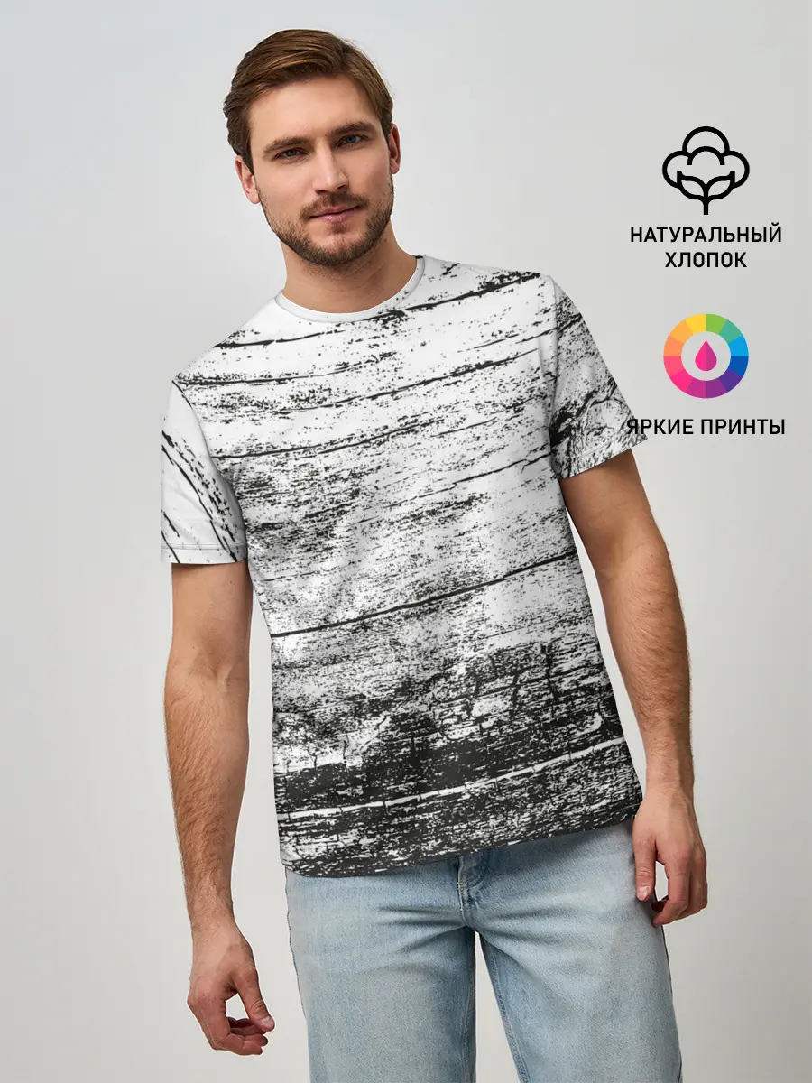 Мужская базовая футболка / Деревянный