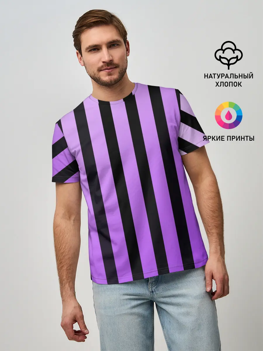 Мужская базовая футболка / Полосатость