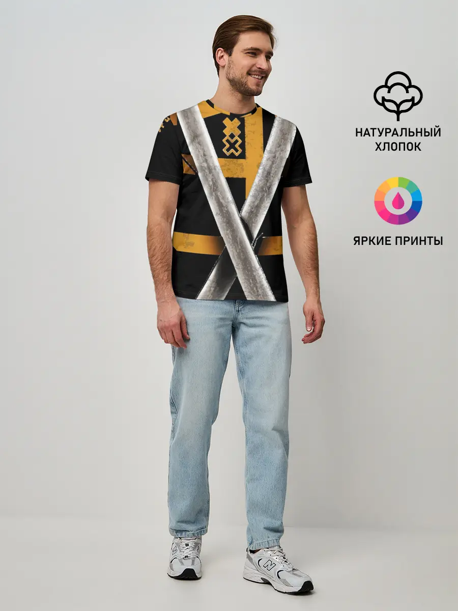 Мужская базовая футболка / 2 Katanas