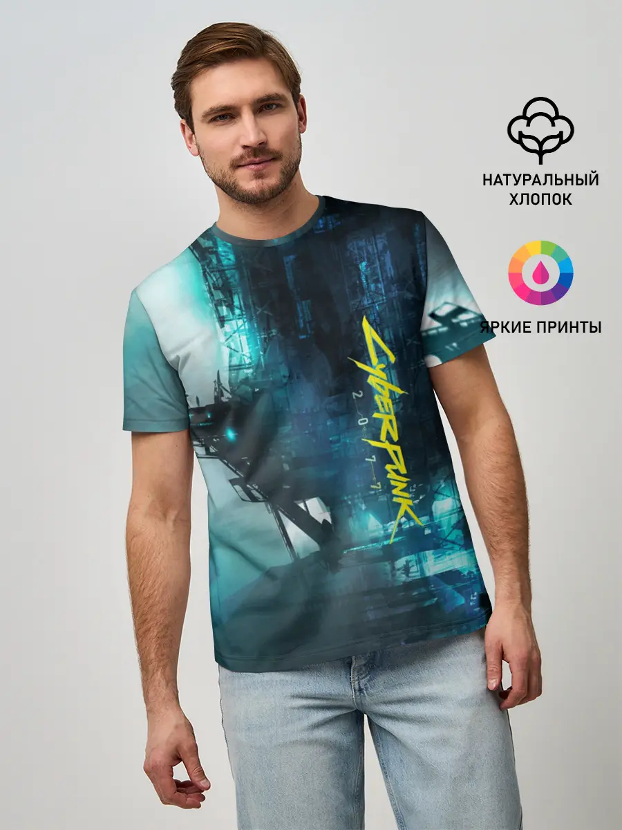 Мужская базовая футболка / Cyberpunk 2077