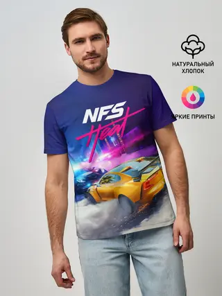 Мужская базовая футболка / NEED FOR SPEED - HEAT