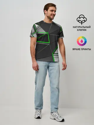 Мужская базовая футболка / 3D полигон