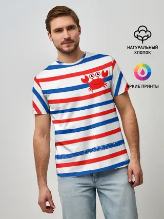 Мужская базовая футболка / Крабик