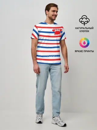 Мужская базовая футболка / Крабик