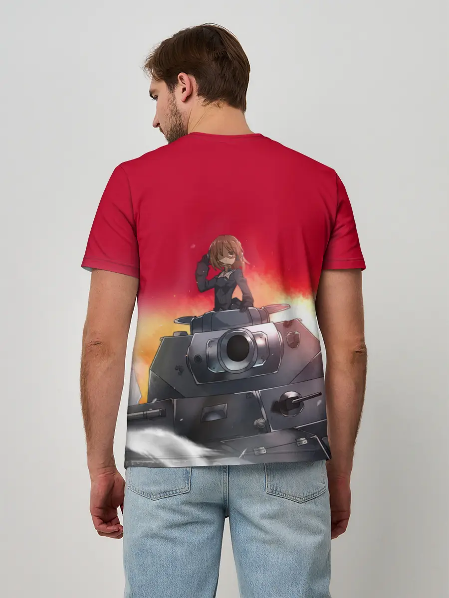 Мужская базовая футболка / Girls und Panzer | Девушки и танки
