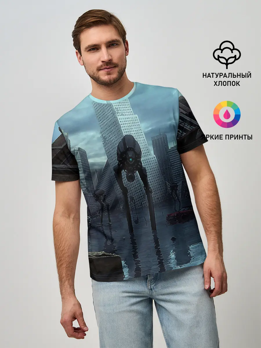 Мужская базовая футболка / Халф-лайф