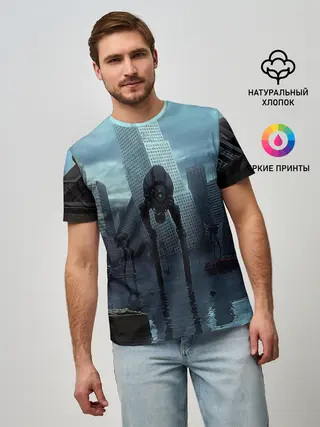 Мужская базовая футболка / Халф-лайф