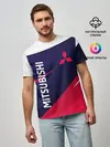 Мужская базовая футболка / MITSUBISHI ТРИКОЛОР