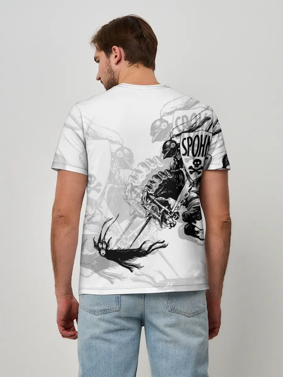 Мужская базовая футболка / Всадник и чёрт