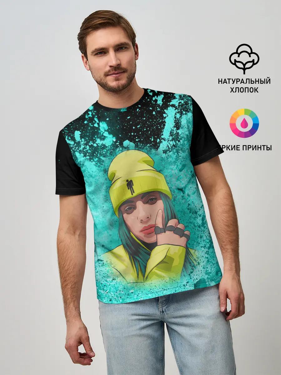 Мужская базовая футболка / BILLIE EILISH | БИЛЛИ АЙЛИШ