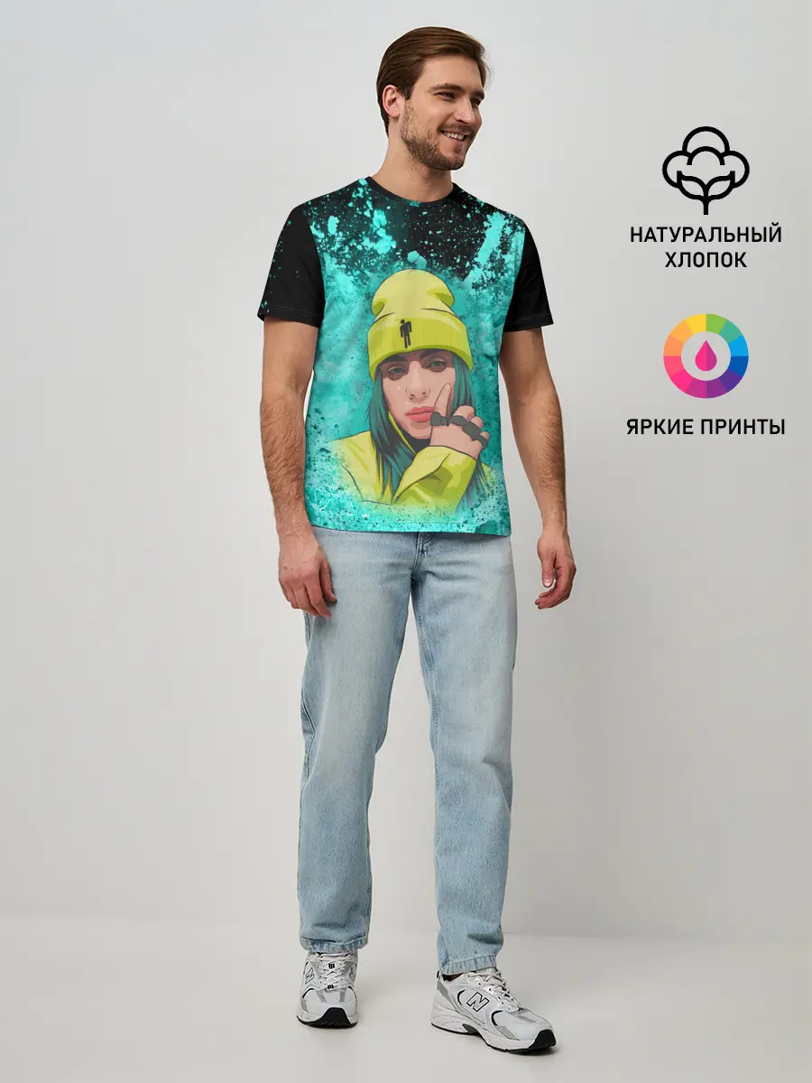 Мужская базовая футболка / BILLIE EILISH | БИЛЛИ АЙЛИШ