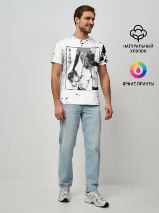 Мужская базовая футболка / Токийский гуль голова