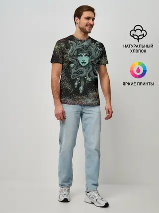 Мужская базовая футболка / Медуза