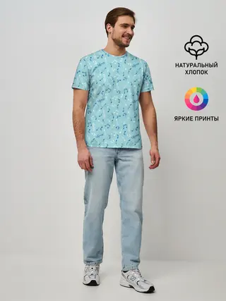 Мужская базовая футболка / Ноты