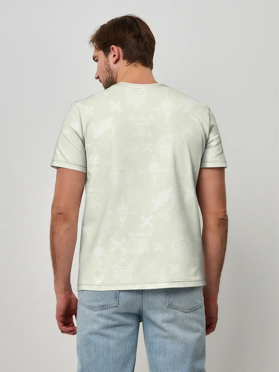 Мужская базовая футболка / Эмблемы One Piece. Большой куш