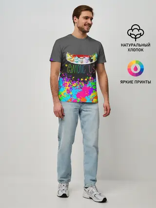 Мужская базовая футболка / Among Us | Pokemon | Покемон