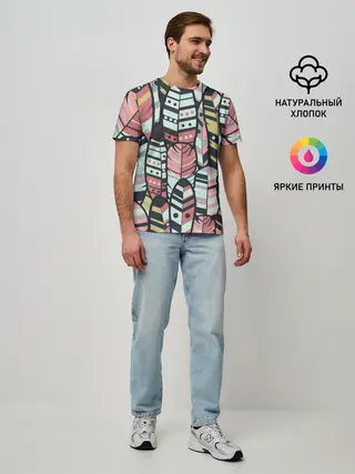Мужская базовая футболка / Индейские перья
