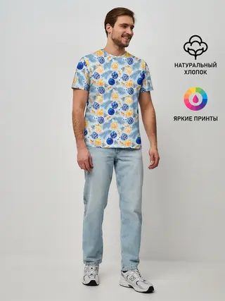 Мужская базовая футболка / Новогодние Украшения