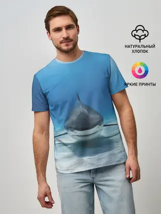Мужская базовая футболка / Анфас