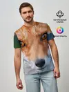 Мужская базовая футболка / Крупно мордочка лисы