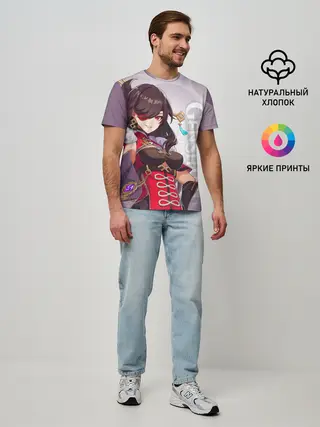 Мужская базовая футболка / GENSHIN IMPACT, БЭЙ ДОУ