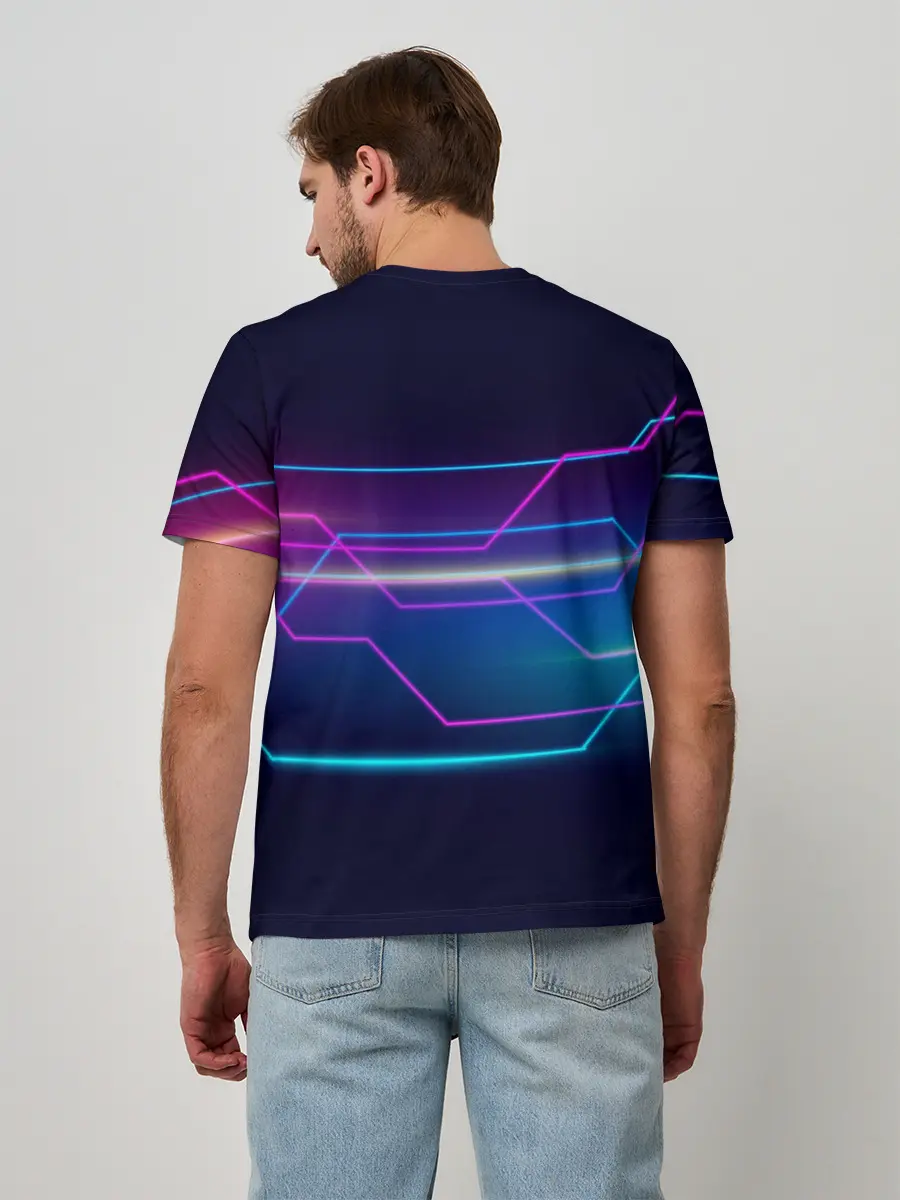Мужская базовая футболка / Лазерные лучи
