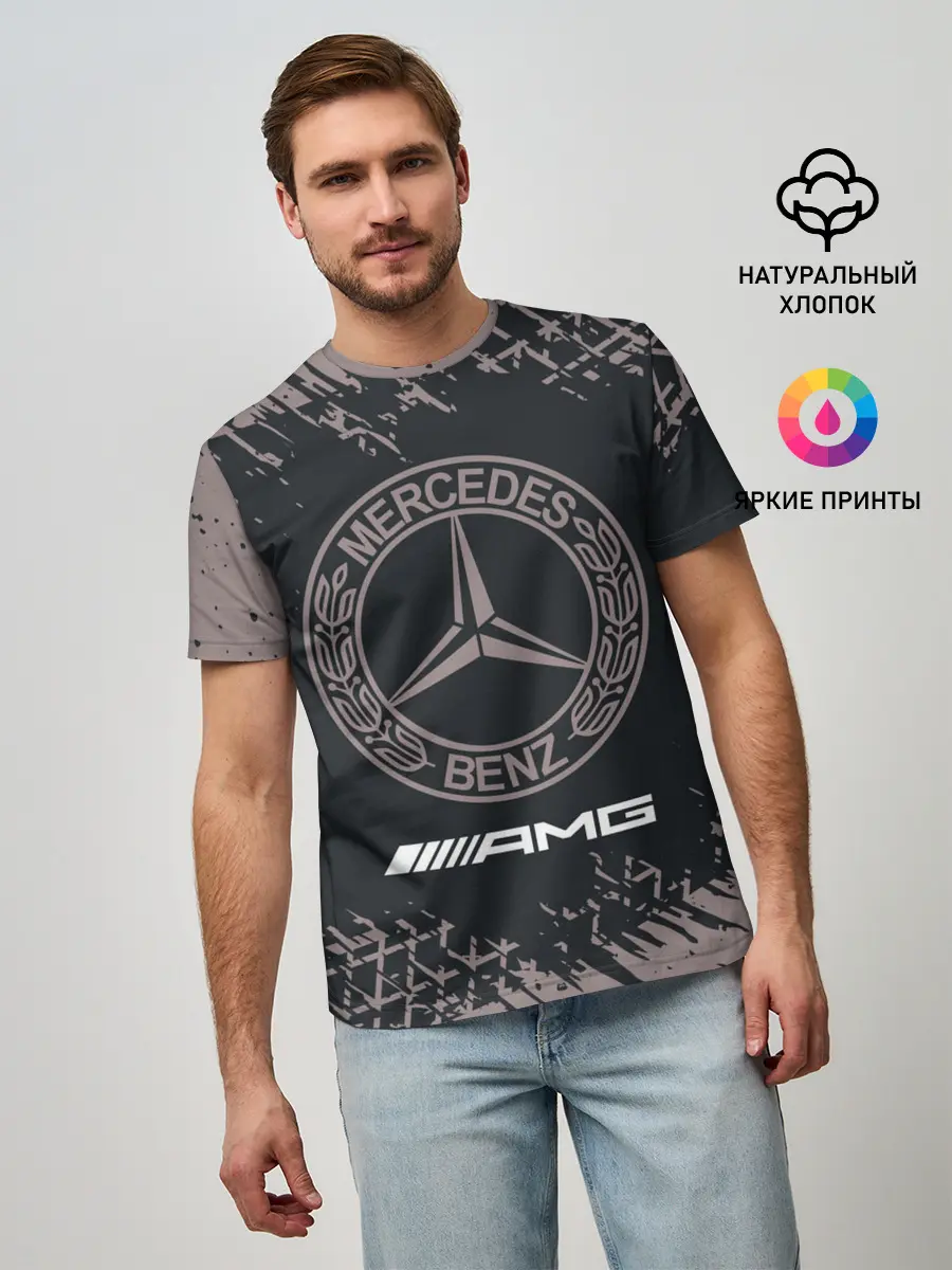 Мужская базовая футболка / MERCEDES / Мерседес