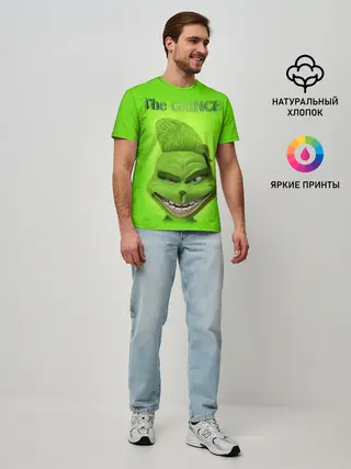 Мужская базовая футболка / Grinch Face
