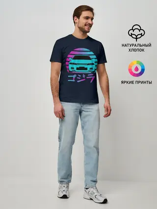 Мужская базовая футболка / Skyline R32