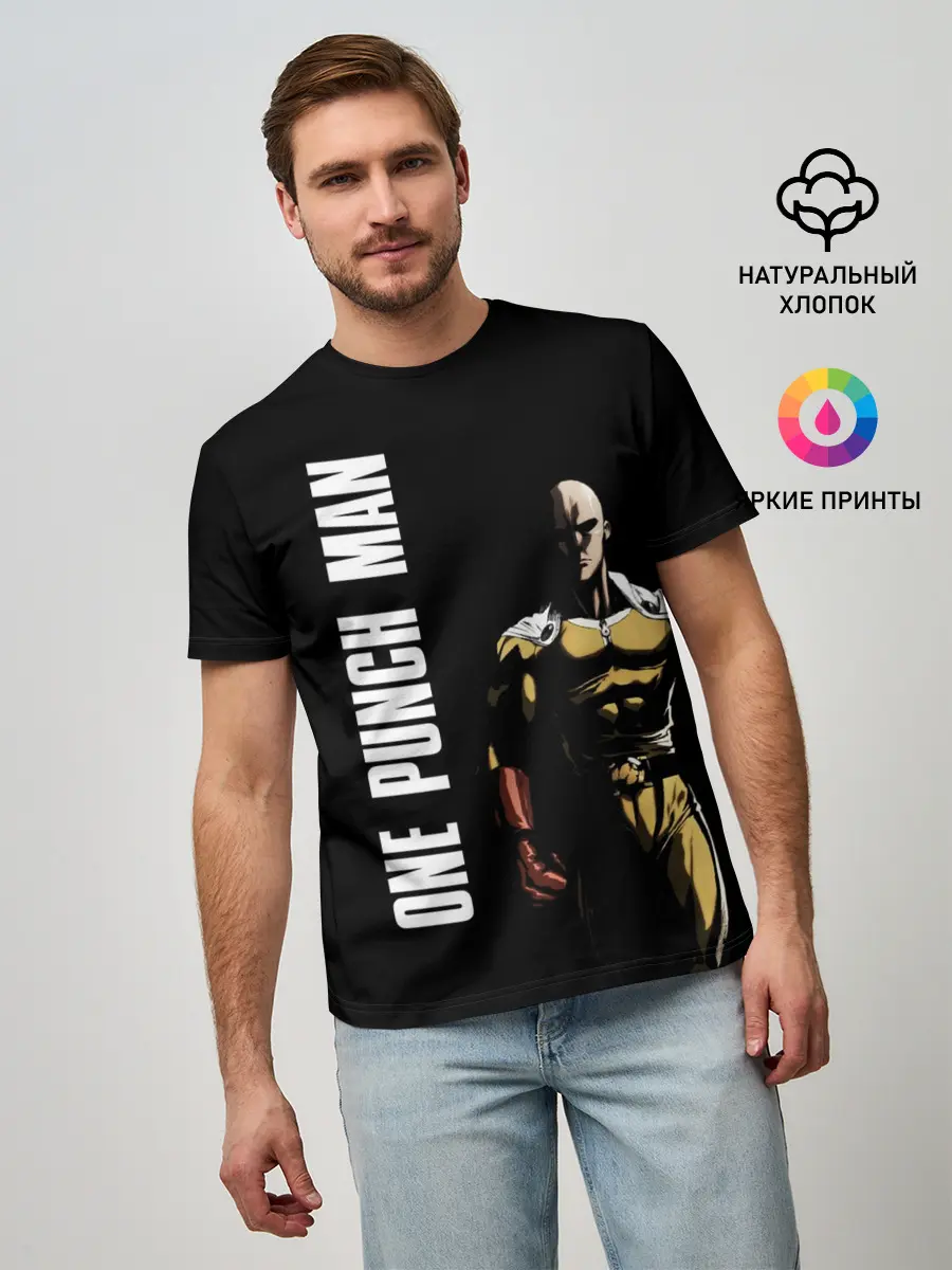 Мужская базовая футболка / One Punch Man