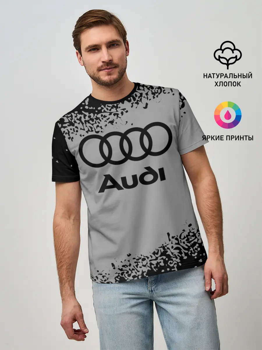 Мужская базовая футболка / AUDI / АУДИ